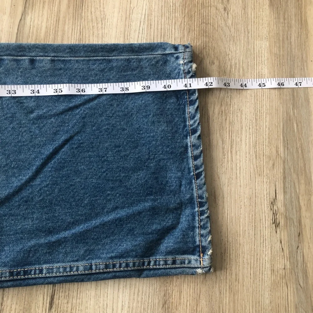 Zara Blue Flare & Wide Leg Denim Jeans Size 4 Cropped Fit Ankle - Picture 8 of 11